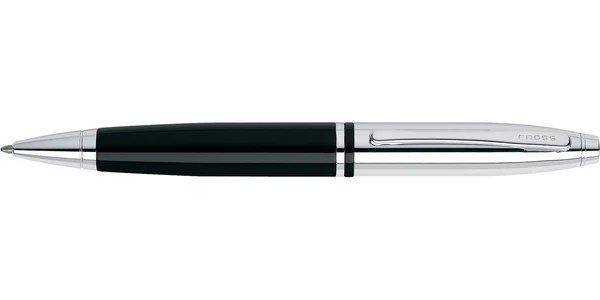 Cross Calais™ Chrome/Black Lacquer with Polished Chrome Appointments Ballpoint Pen - Image 3