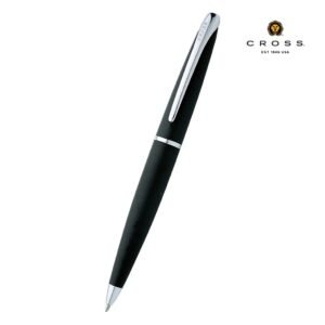 Cross ATX® Basalt Black with Polished Chrome Appointments Ballpoint Pen (Blue Ink)