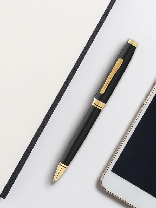 Cross Coventry Classic Black Lacquer with Gold Tone Appointments Ballpoint Pen (Blue Ink) - Image 4