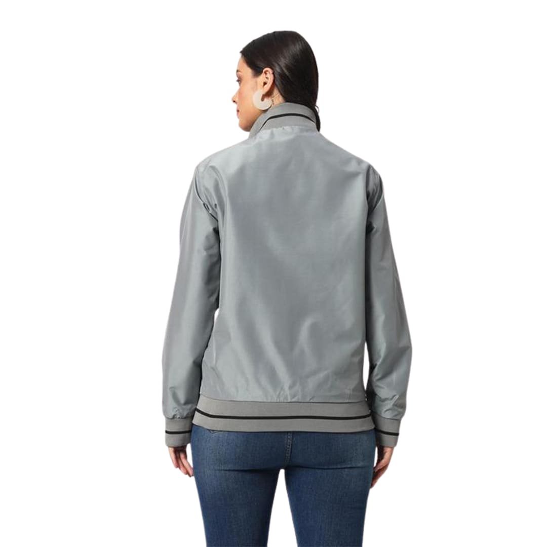 VARSITY - SANTHOME Women's Lightweight Reversible Bomber Jacket - Image 5