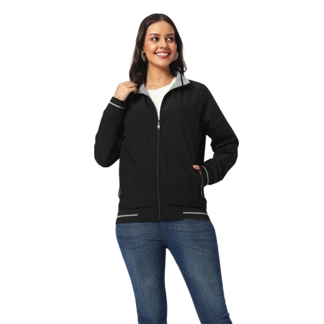 VARSITY - SANTHOME Women's Lightweight Reversible Bomber Jacket - Image 6