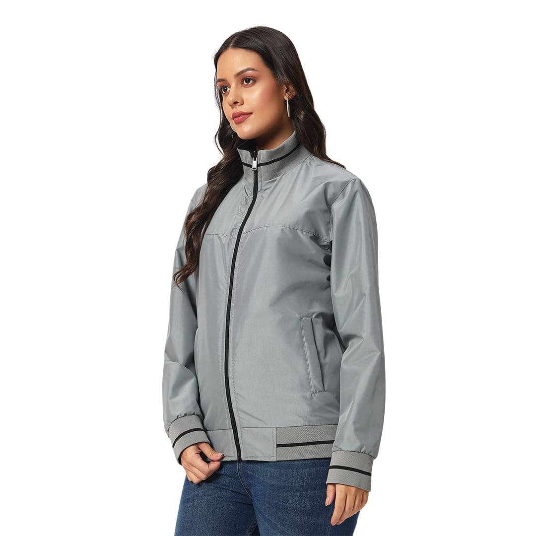 VARSITY - SANTHOME Women's Lightweight Reversible Bomber Jacket - Image 8