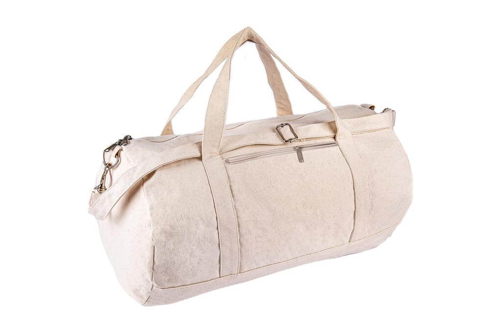 PUEBLA - GRS-certified Recycled Cotton Duffel / Gym Bag - Natural - Image 3