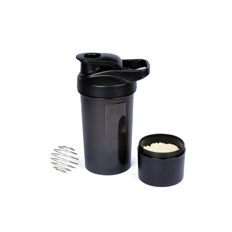 FINIQ - Giftology Protein Shaker Water Bottle with Cup - Black - Image 14
