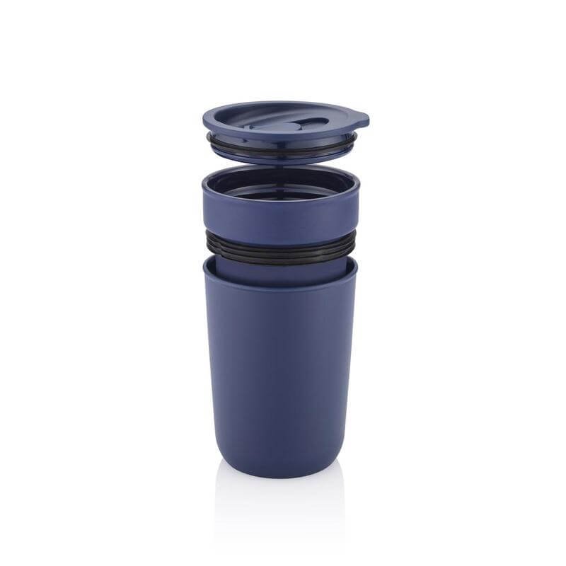 SAVONA - Hans Larsen Premium Ceramic Tumbler With Recycled Protective Sleeve - Blue - Image 7