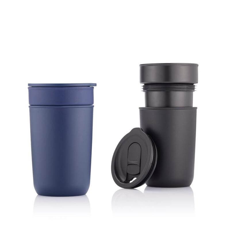 SAVONA - Hans Larsen Premium Ceramic Tumbler With Recycled Protective Sleeve - Blue - Image 9