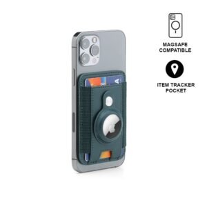 MARZ - Santhome® Magnetic Phone Cardholder with Santhome Tag Pocket - Dark Green