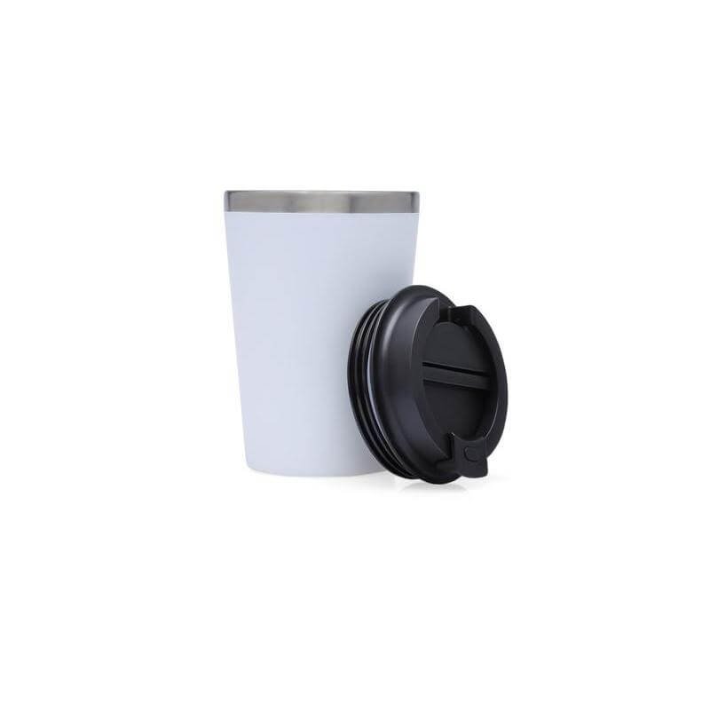 MOSS - Giftology Steel/PP Double Wall Tumbler - 350ml - White - Image 21