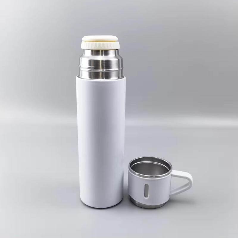 SAFFLE - Giftology Family Set of Vacuum Flask & Two Cups - White - Image 17
