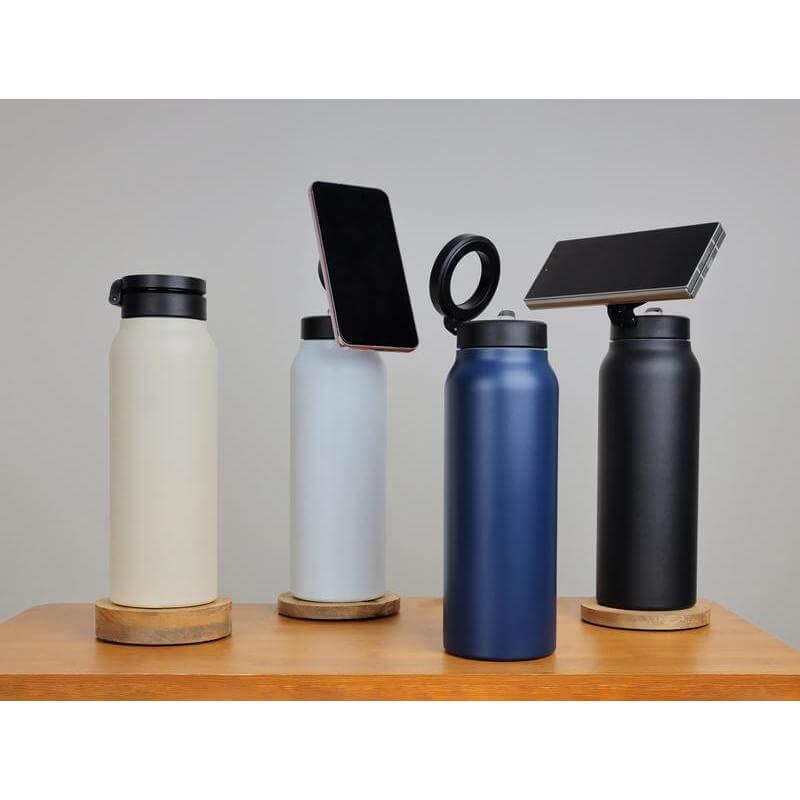 FERRO - Giftology Double Walled Vacuum Bottle with Mag Holder - Black - Image 18
