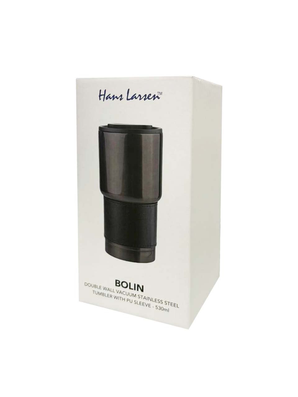 BOLIN - Hans Larsen Insulated Tumbler with Grip Sleeve 530ml - Black - Image 9