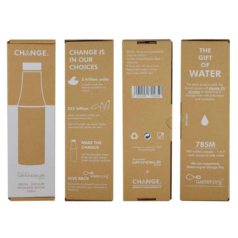 BREDA - CHANGE Collection Insulated Water Bottle - Black - Image 10