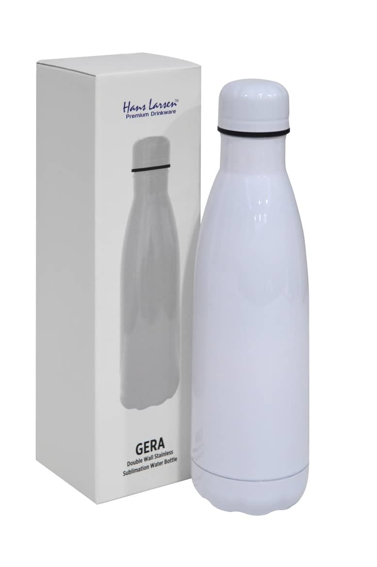 Gera - Hans Larsen Sublimation Insulated Water Bottle - White - Image 5