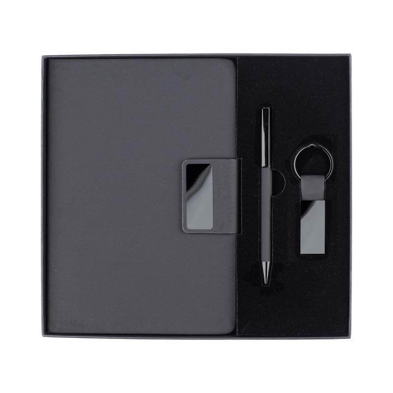 REGENT - Giftology Set of Notebook, Keychain and Pen - Black - Image 9