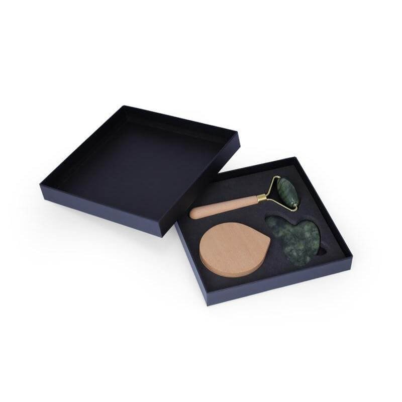 LUNA - Set of Jade Face Roller, Guasha and Mirror - Image 11