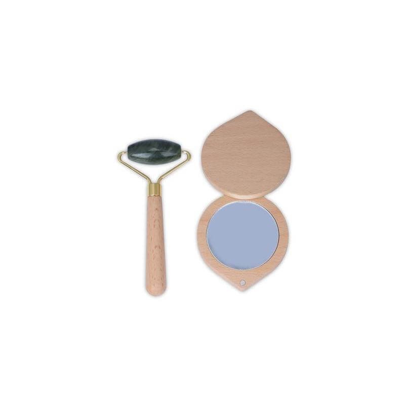 LUNA - Set of Jade Face Roller, Guasha and Mirror - Image 13