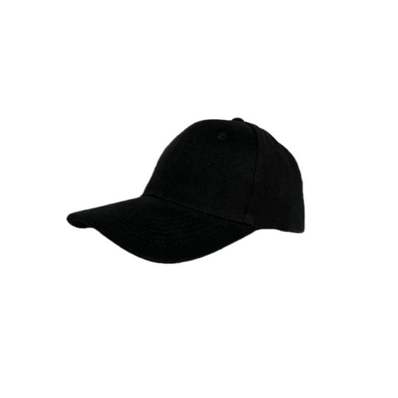 TARTU - 6 Panel Heavy Brushed Cotton Cap - Black - Image 3