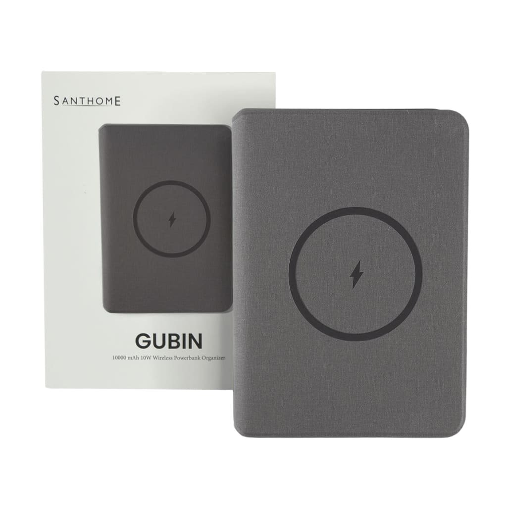 GUBIN - Santhome 10000mAh Wireless Powerbank Organizer - Grey - Image 14
