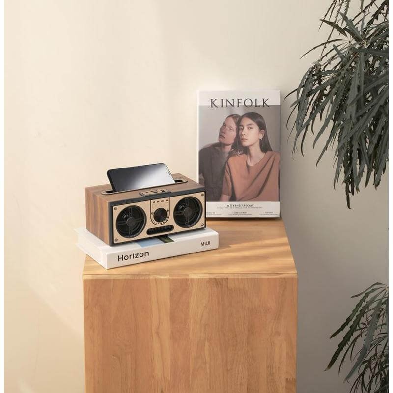 SEVAN - Giftology Retro Wood 20W Bluetooth Speaker with FM - Image 4