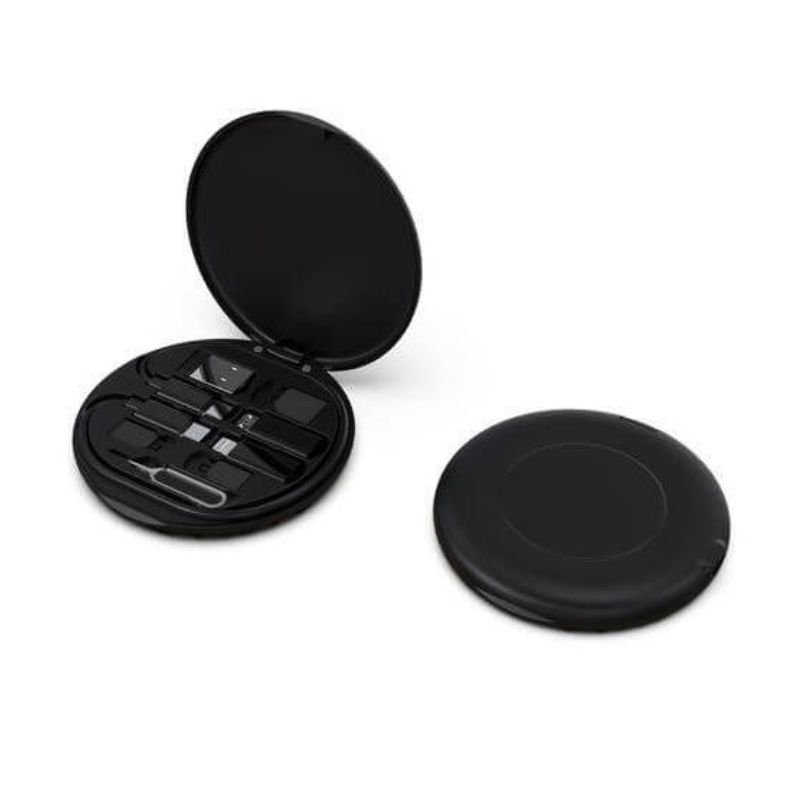 OSLO - @memorii Recycled 15W Wireless Charger Multi - Cable Set - Black - Image 9