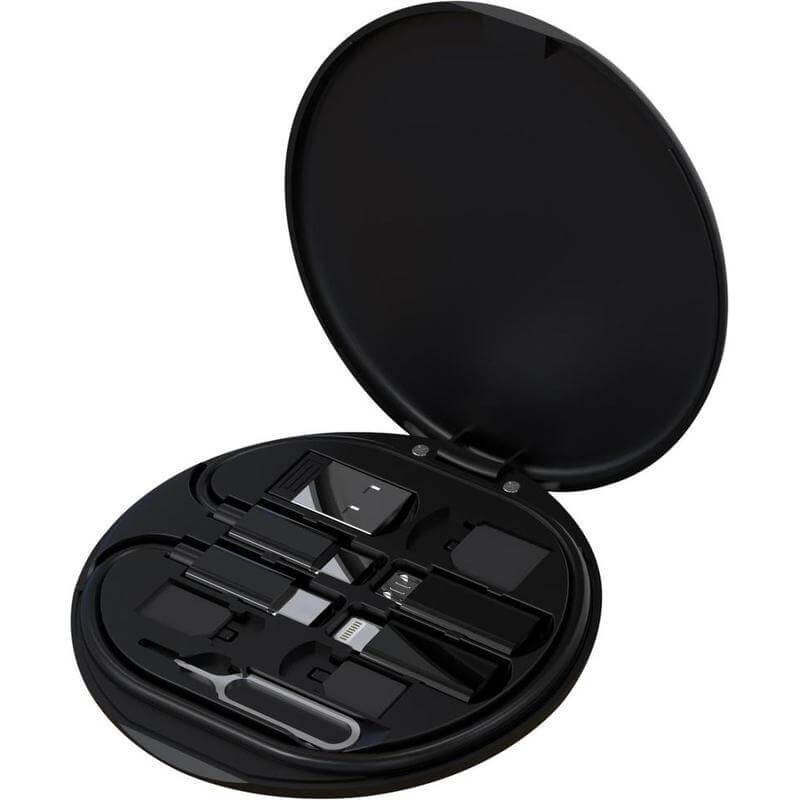 OSLO - @memorii Recycled 15W Wireless Charger Multi - Cable Set - Black - Image 13