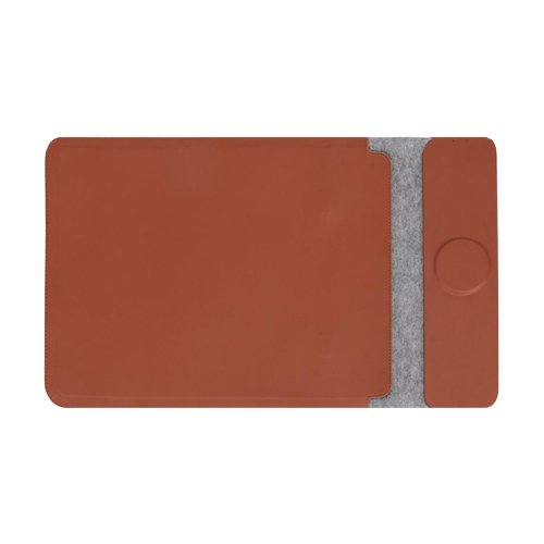 CAMDEN - Giftology 14" Felt Laptop Sleeve With 15W Magnetic Charger - Tan - Image 13