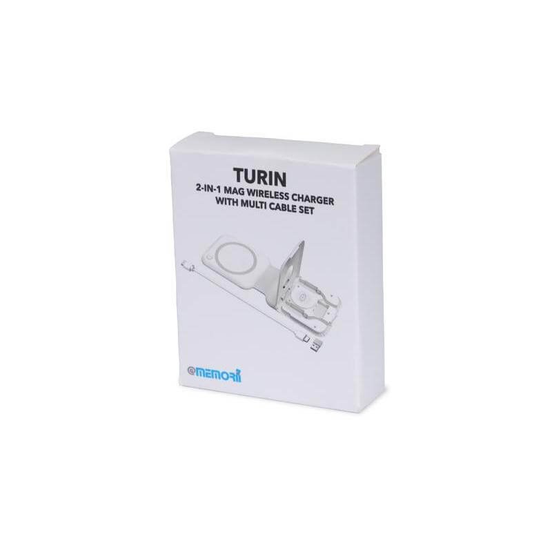 TURIN - @memorii Foldable Wireless Charger and Multicable Set - White - Image 15