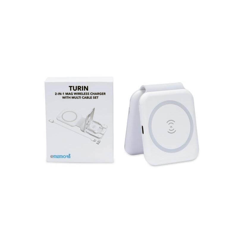 TURIN - @memorii Foldable Wireless Charger and Multicable Set - White - Image 21