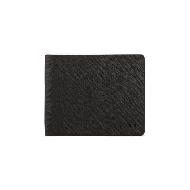 CROSS Saffiano Leather 4CC Bifold Wallet with Coin Pocket - Black - Image 5