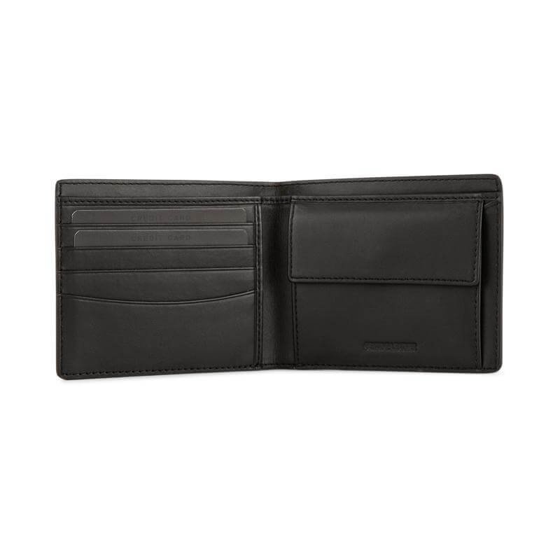 CROSS Saffiano Leather 4CC Bifold Wallet with Coin Pocket - Black - Image 7