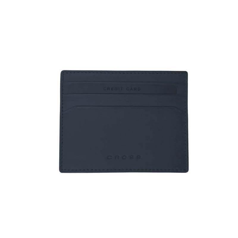 CROSS Pebble Leather 6CC Classic Fold Wallet with 6CC Cardholder - Navy Blue - Image 9