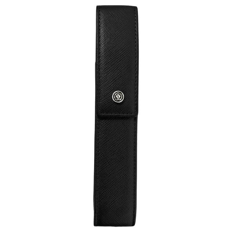 CROSS Leather Single Pen Case with Flap - Black - Image 6