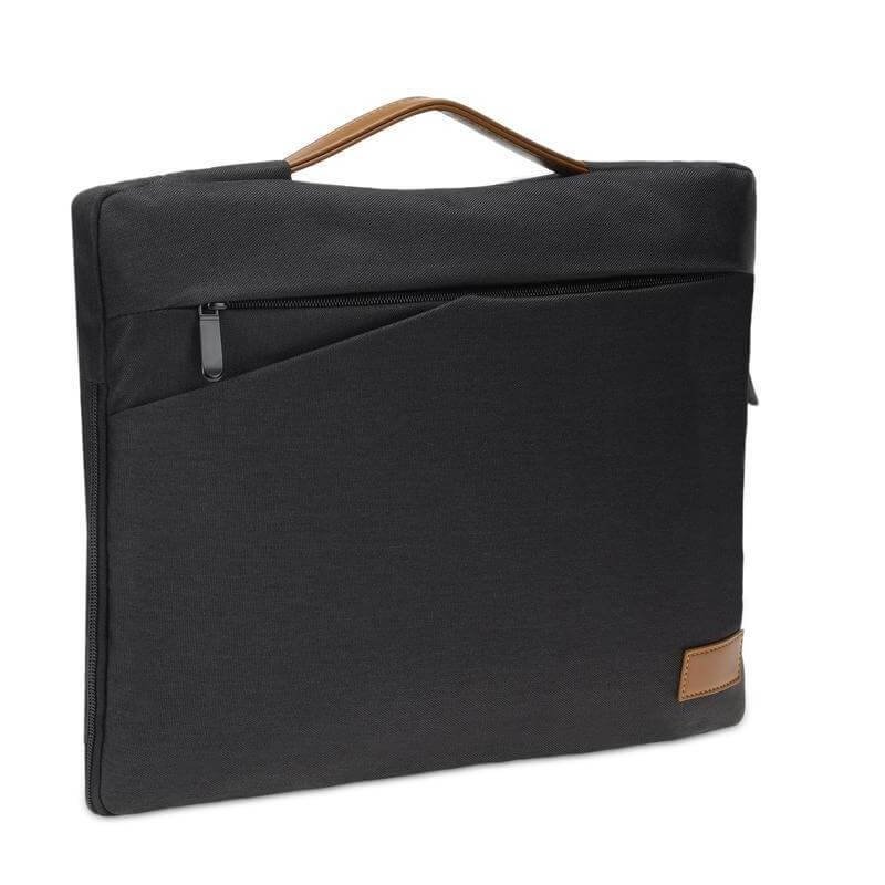 SALCEA - Santhome® 15" Laptop Sleeve - Black/Tan - Image 10