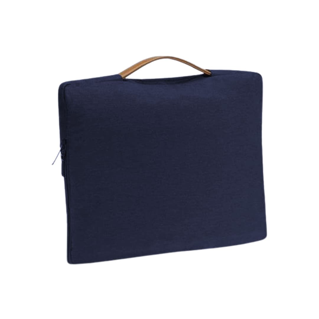 SALCEA - Santhome® 15" Laptop Sleeve - Navy Blue/Tan - Image 8