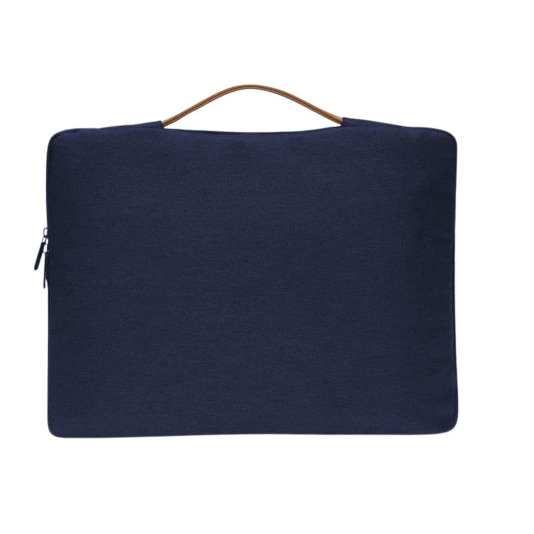 SALCEA - Santhome® 15" Laptop Sleeve - Navy Blue/Tan - Image 11