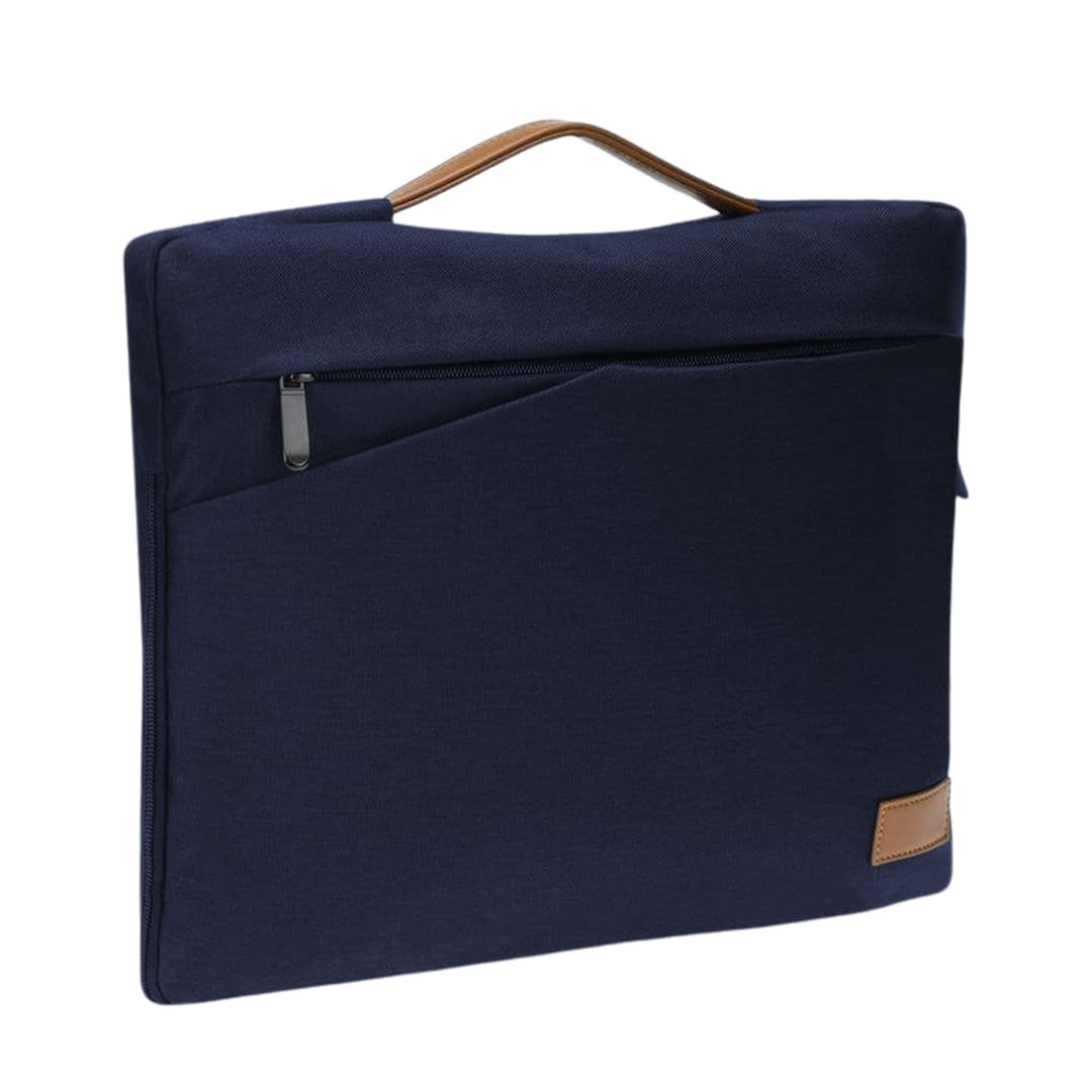 SALCEA - Santhome® 15" Laptop Sleeve - Navy Blue/Tan - Image 12
