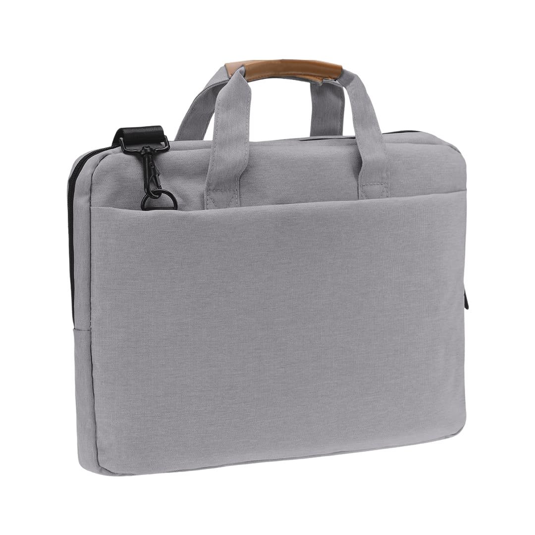 SLOTEN - Santhome® 15" Laptop Bag - Grey/Tan - Image 9