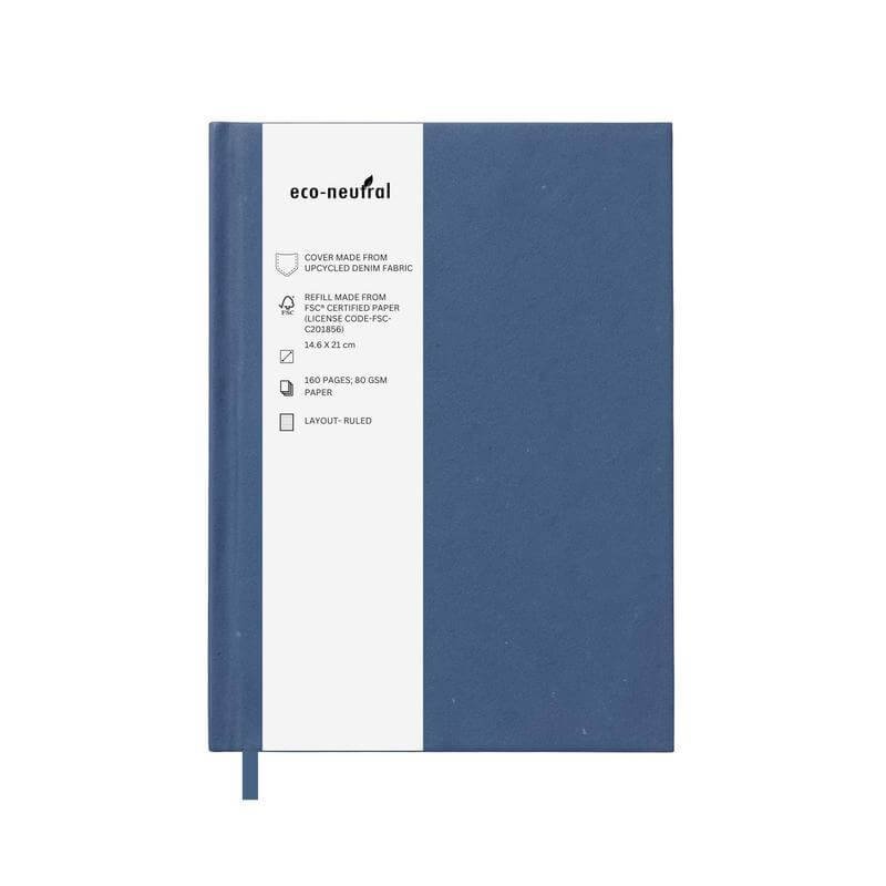 DALI - eco-neutral Denim Paper Cover A5 Notebook - Image 9