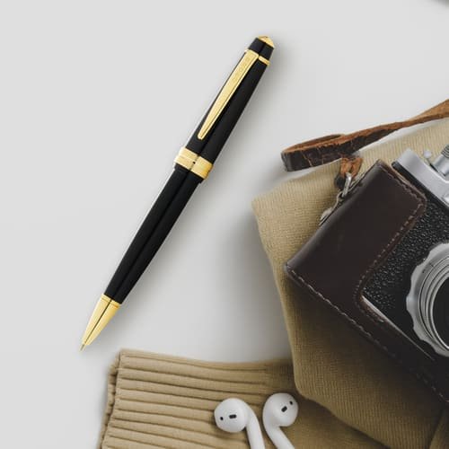 Cross Bailey Light™ Polished Black Resin and Gold Tone Ballpoint Pen - Image 13