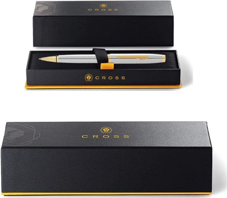 Cross Coventry Polished Chrome with Gold Tone Appointments Ballpoint Pen (Blue Ink) - Image 7