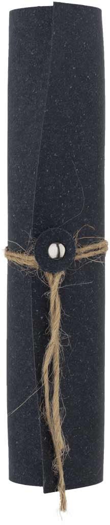 KORU - eco-neutral Metal Pen with Recycled Leather Barrel - Black - Image 7