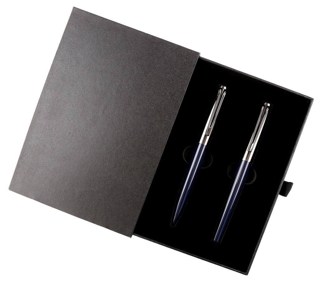 NORA - Gift Set of Roller and Ball Pen - Navy Blue - Image 3