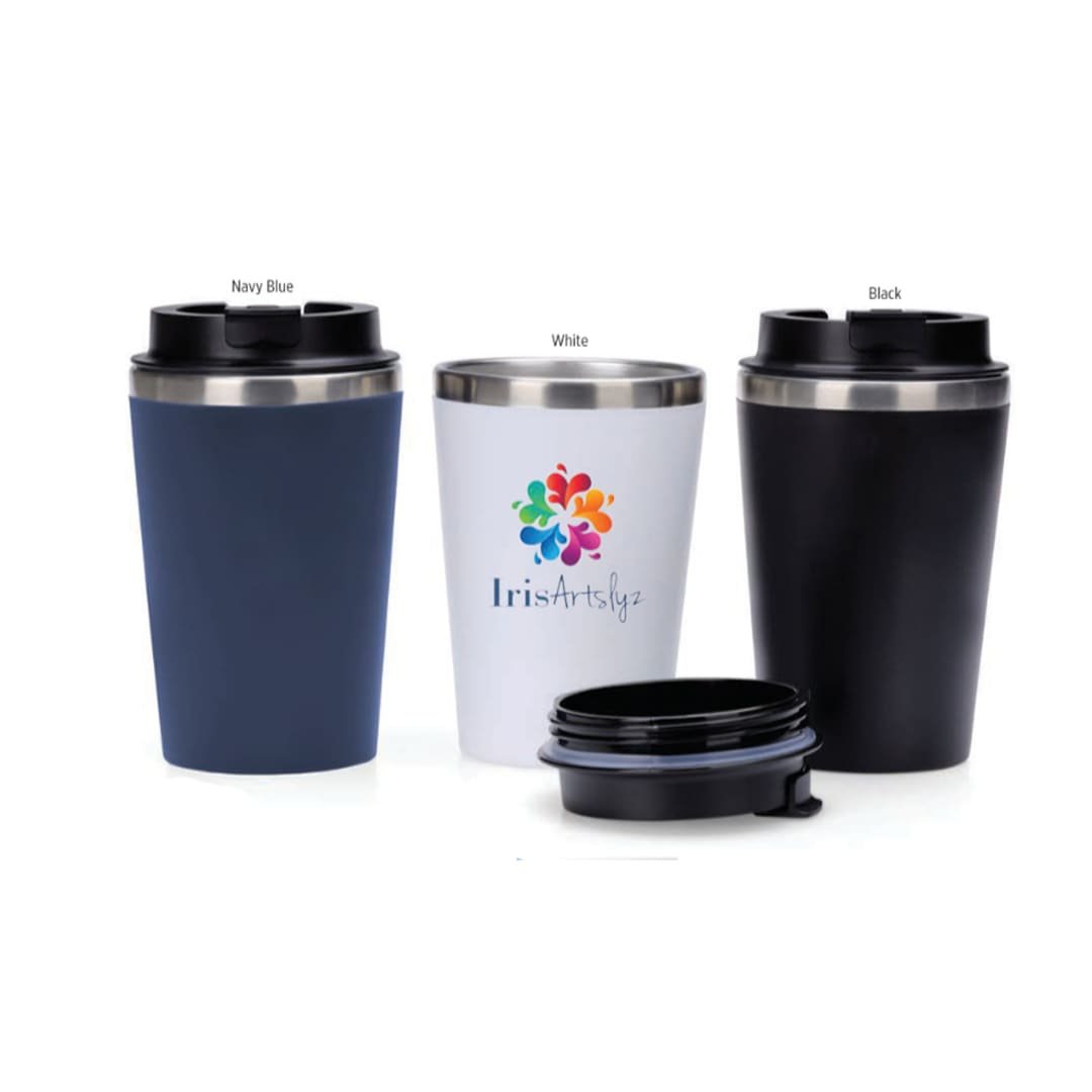 MOSS - Giftology Steel/PP Double Wall Tumbler - 350ml - White - Image 10