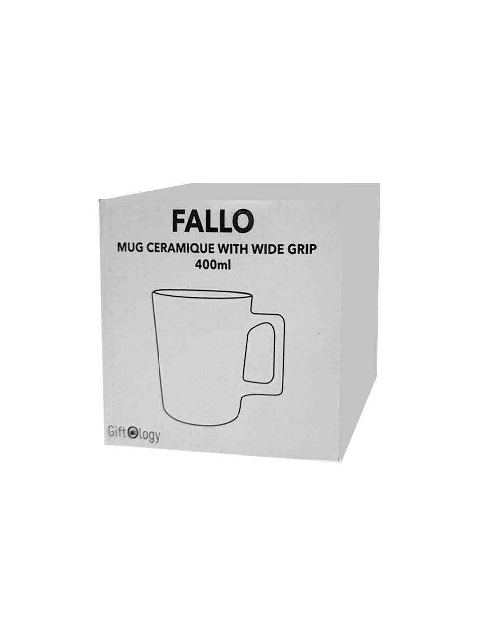 FALLO - Giftology Ceramic Cup with Wide Grip 400 ml - Black - Image 4