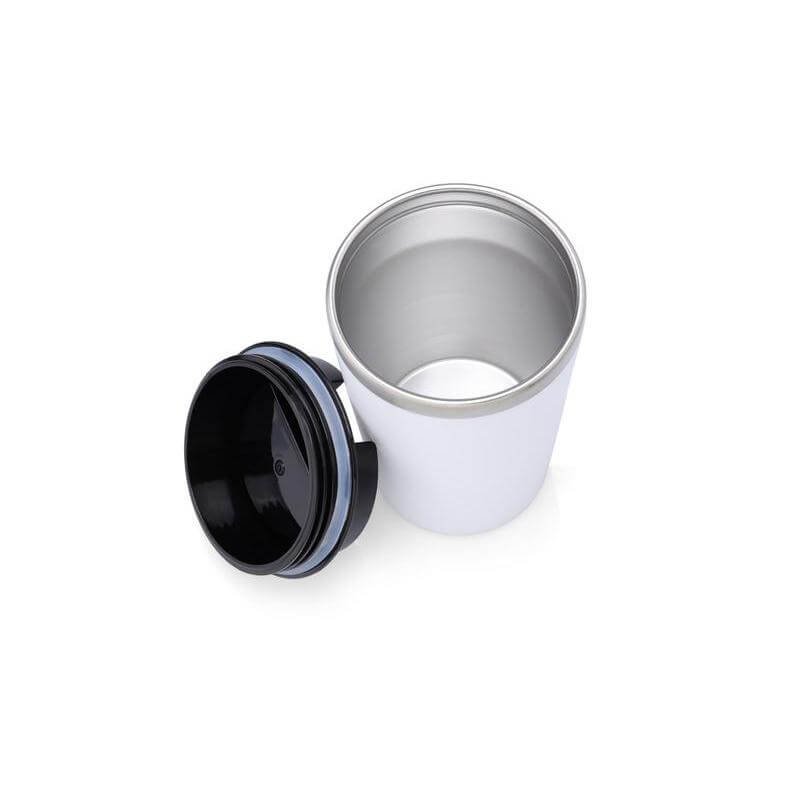 MOSS - Giftology Steel/PP Double Wall Tumbler - 350ml - White - Image 31