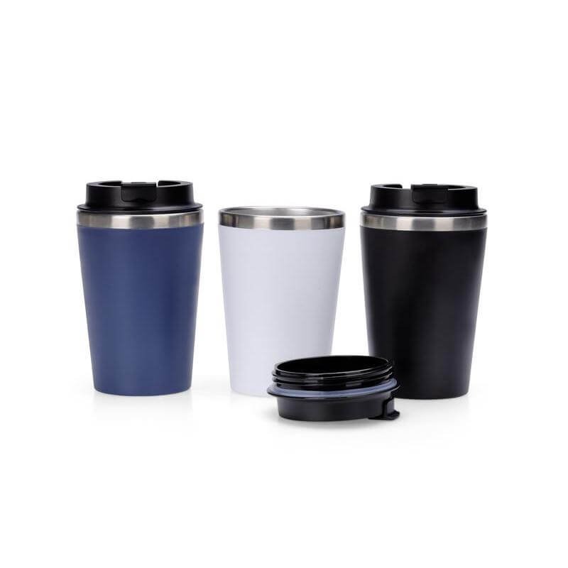 MOSS - Giftology Steel/PP Double Wall Tumbler - 350ml - White - Image 35