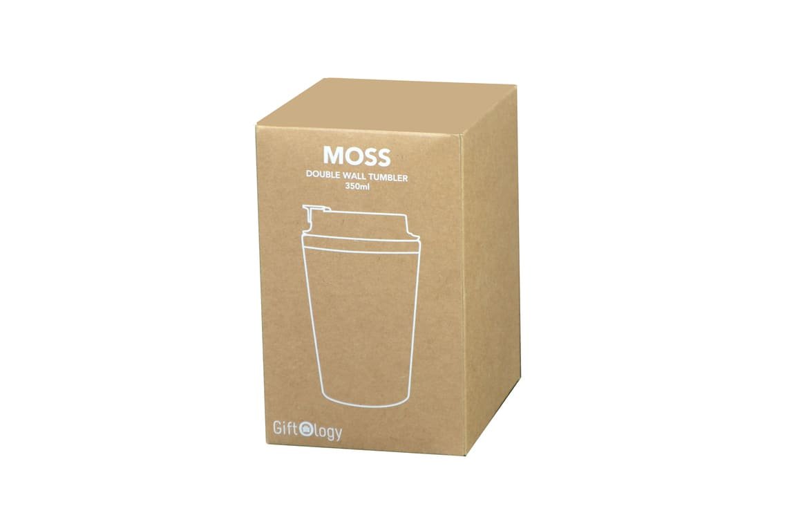 MOSS - Giftology Steel/PP Double Wall Tumbler - 350ml - White - Image 36
