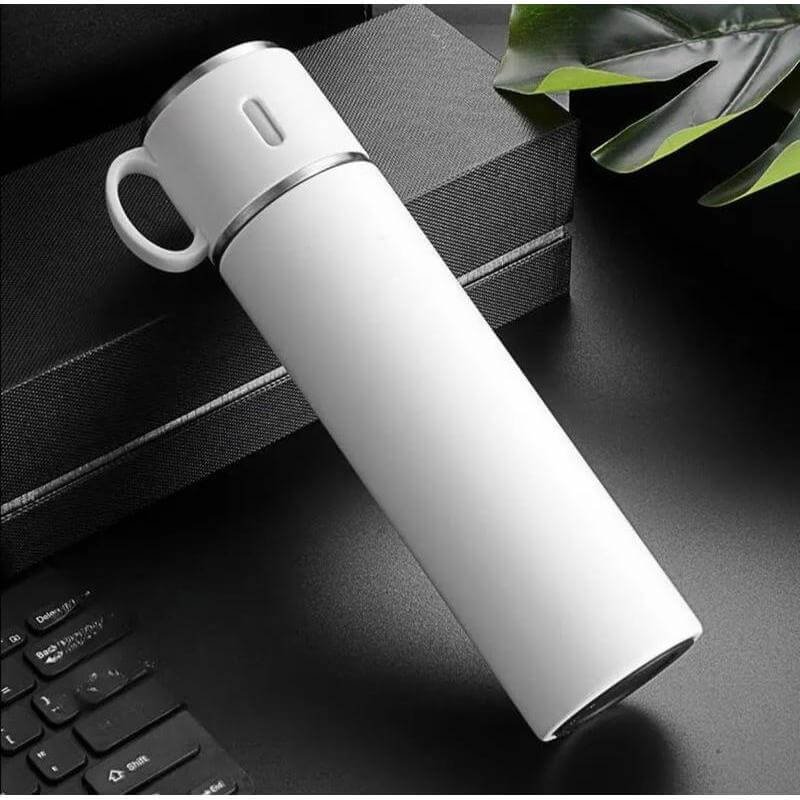 SAFFLE - Giftology Family Set of Vacuum Flask & Two Cups - White - Image 25