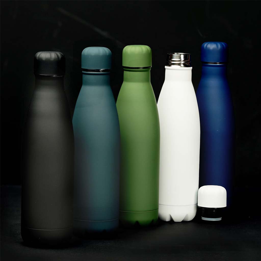 GRODNO - Soft Touch Insulated Water Bottle - Black - Image 13