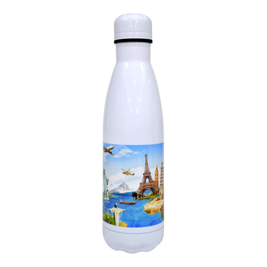Gera - Hans Larsen Sublimation Insulated Water Bottle - White - Image 6